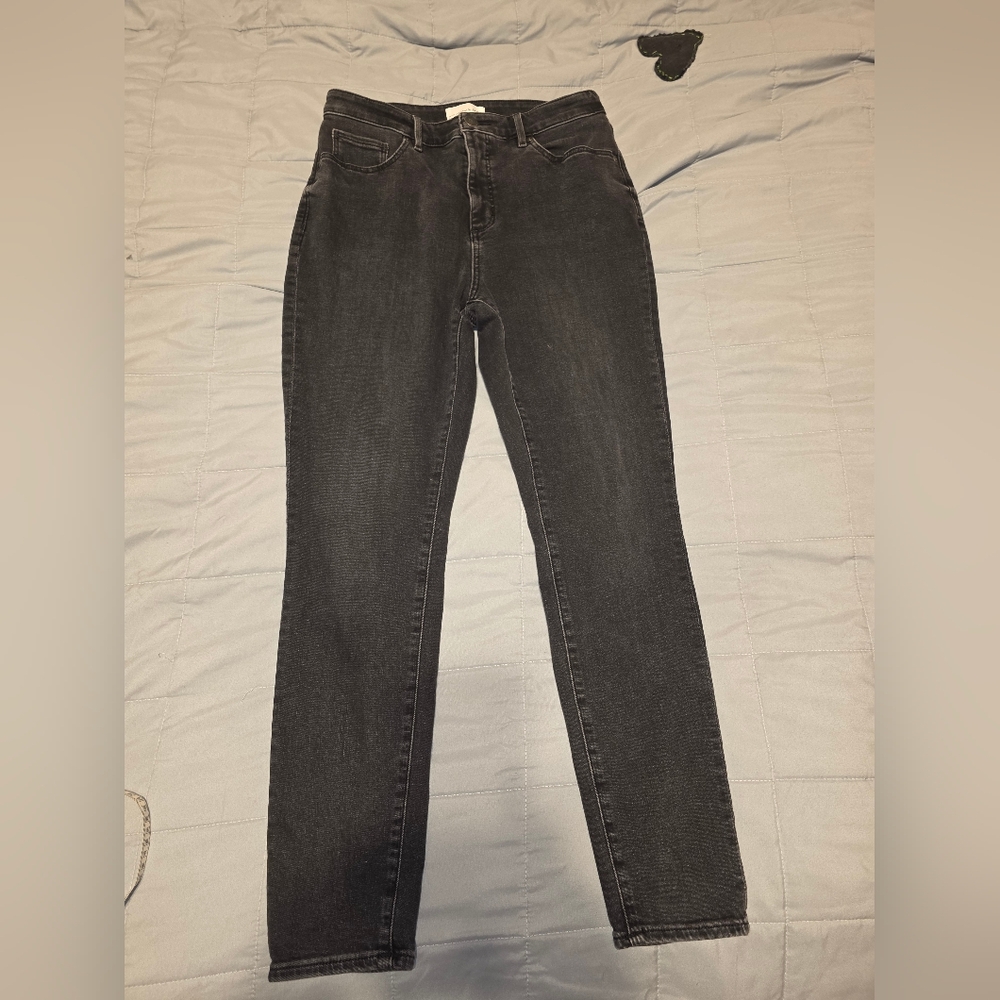 LOFT Women's Dark Gray Skinny Jeans 8